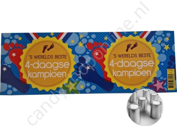 Blik met Dropmix/wijngummix s'Werelds Beste Vierdaagse Kampioen