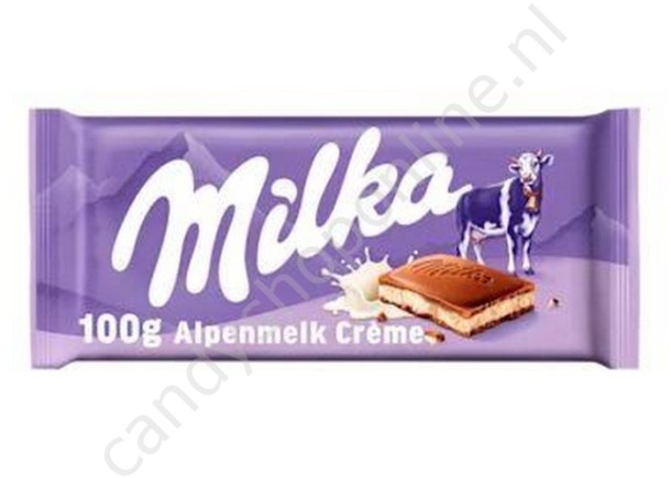 Milka Alpenmelk Crème 100 gram