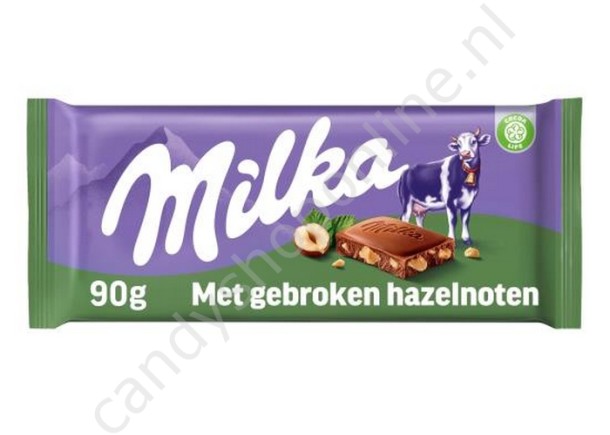 Milka Gebroken Hazeloten 90 gram