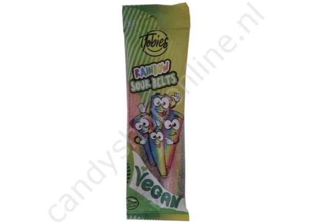 Tobies Sour Belts Rainbow 180 gram