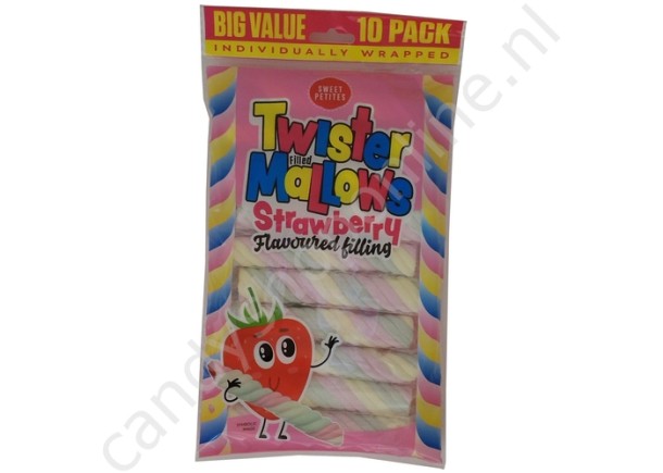 Sweet Petites Twister Mallows Strawberry flavoured filling 10 pack
