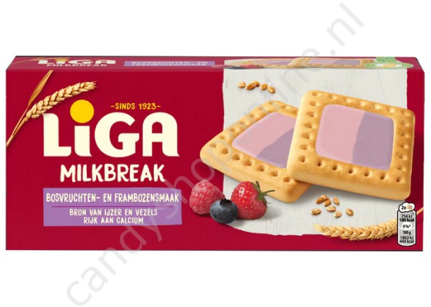 Liga Milkbreak Bosvruchten-Framboos 245 gram