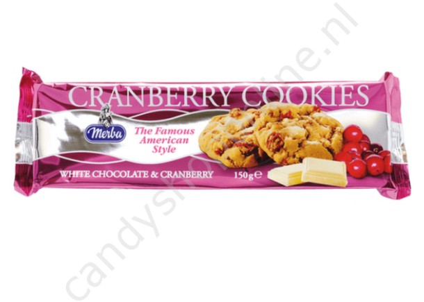 Merba Cranberry Cookies White Chocolate & Cranberry 150gr.
