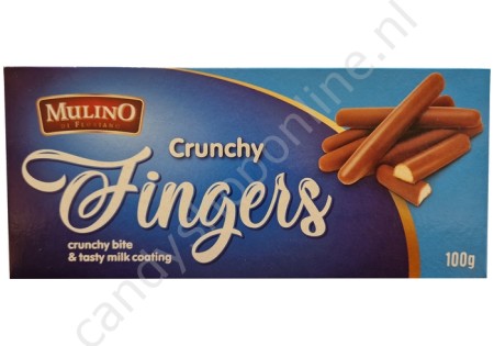Mulino Crunchy Fingers with tasty milk coating 100gr.