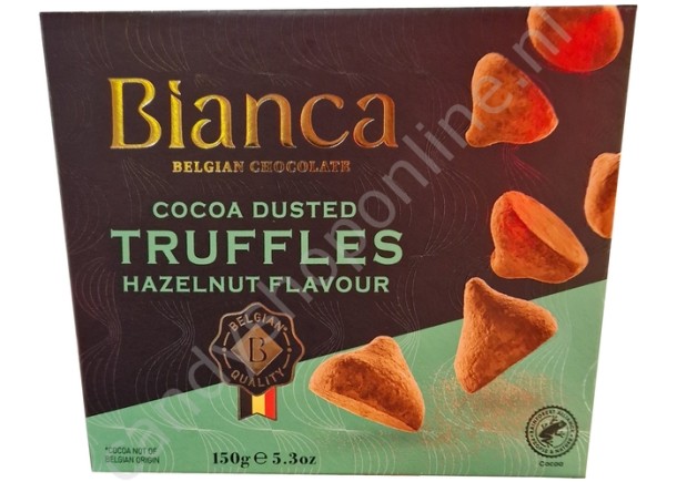 Bianca Belgian Cocoa Dusted Truffles Hazelnut flavour 150 gram