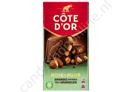 Côte d'Or  Pure Chocolade met Amandelen 180gr.