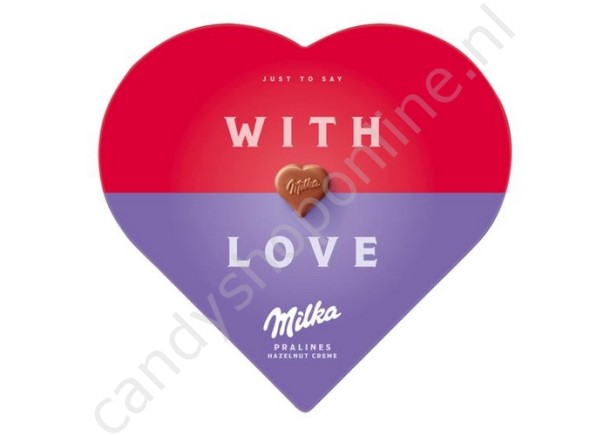 Milka J Love Milka chocolade pralines hazelnootcreme 165 gram