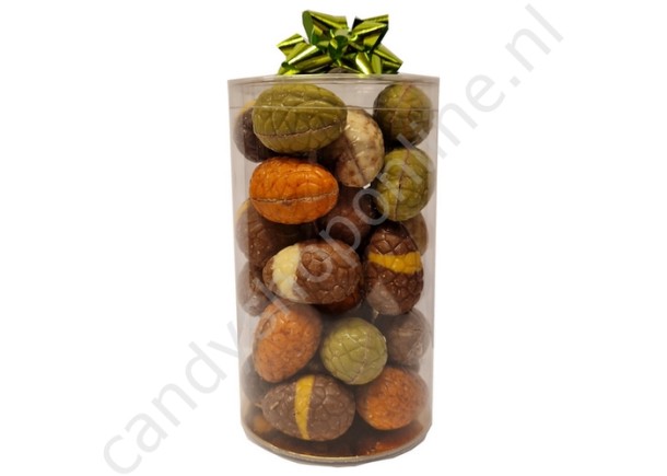 Tosca Praline Paaseitjes Assorti koker 32 stuks ±430gr.