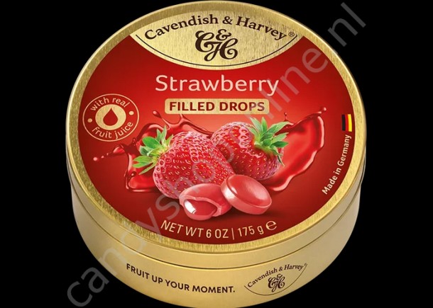 Cavendish & Harvey Filled Strawberry Drops with real Fruit Juice 175gr.