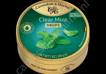 Cavendish & Harvey Clear Mint Drops with natural Eucalyptus oil 200gr.