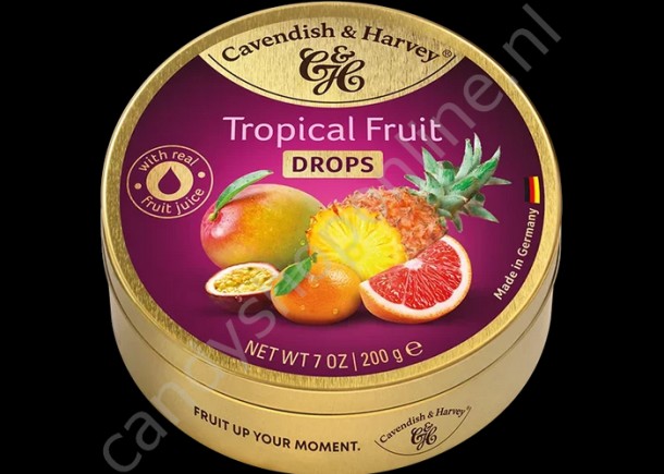 Cavendish & Harvey Tropical Fruit Drops with real Fruit Juice 200gr.