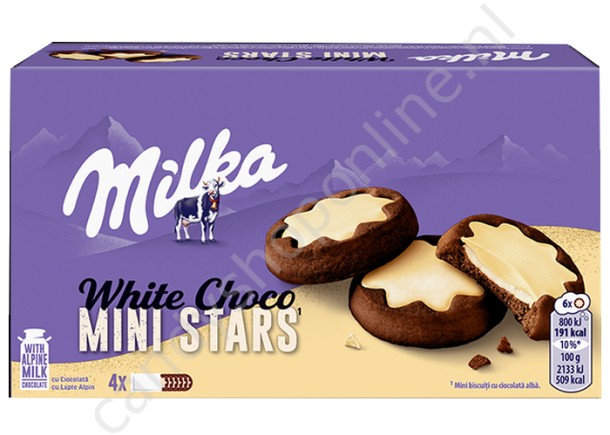 Milka White Choco Mini Stars 4x6st.150 gram