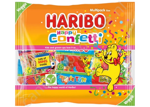 Haribo Happy Confetti Veggie Multipack 350 gram