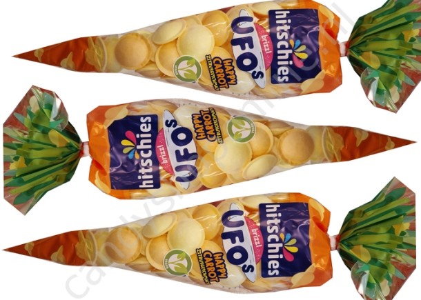 Hitschies brizzl Ufo's Happy Carrot Citrussmaak 75gr.