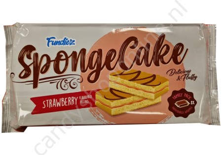 Fundiez Sponge Cake with Strawberry Flavoured Filling 180gr.