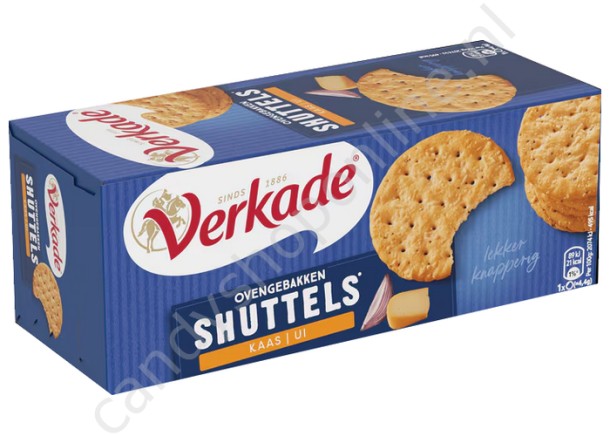Verkade Ovengebakken Shuttels Kaas & Ui 150gr.