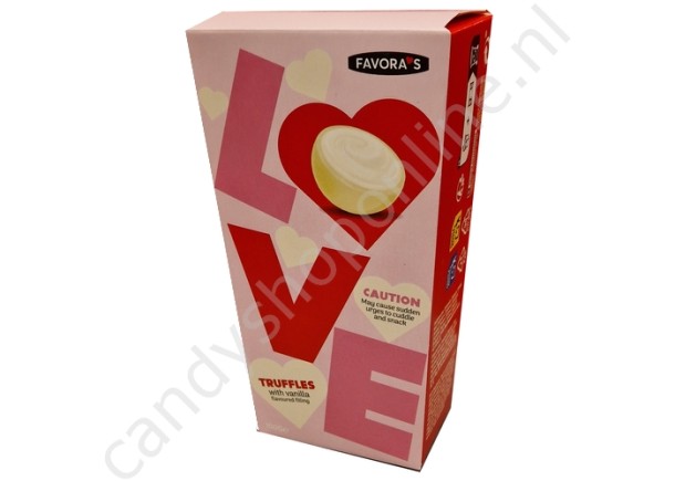 Favora's LOVE Truffle with White Chocolate and Vanilla 100gr.