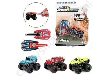 Cars&Trucks Afschiet mini monster truck met snoepzak
