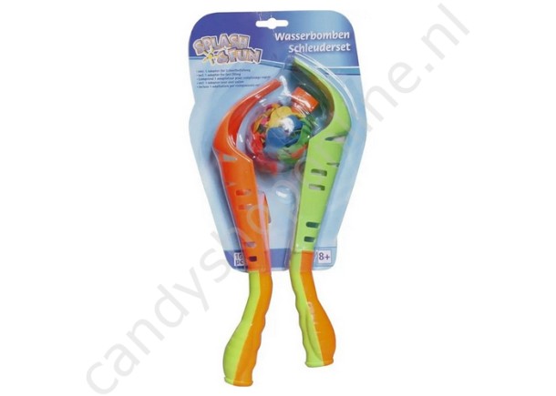 Vedes Splash & Fun Waterballon Werper 20x39cm. met snoepzak
