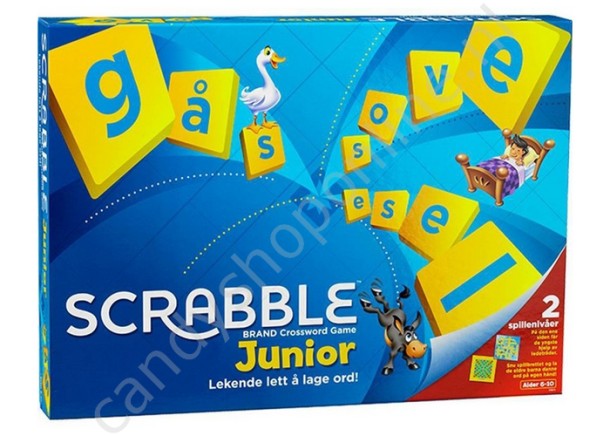 Scrabble Junior spel 27x37cm met snoepzak