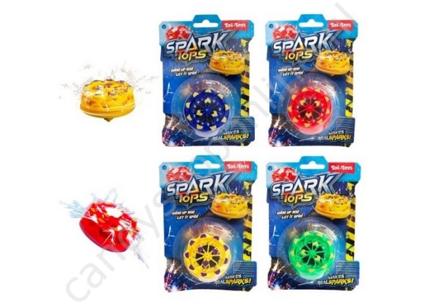  Spark Fun Opwindtol met Vuursteen assorti 4x5x5cm met snoepzak