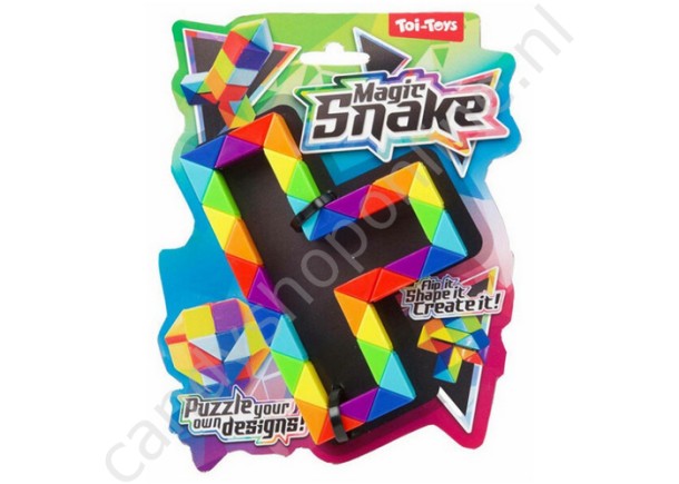  Fun Puzzel Color Magic Snake Fidget 14x18cm met snoepzak