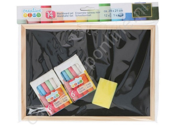 Creative Kids Krijtbord met accessoires 29x21cm. met snoepzak