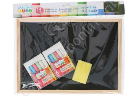 Creative Kids Krijtbord met accessoires 29x21cm. met snoepzak