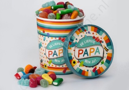 Candy Bucket "PAPA" met 500gr. snoepmix