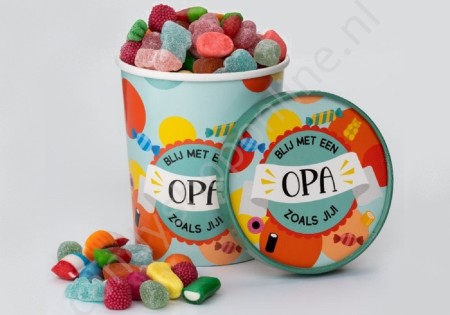 Candy Bucket "OPA" met 500gr. snoepmix