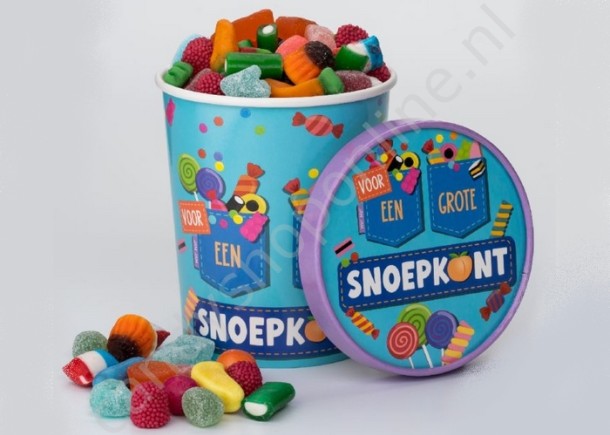 Candy Bucket "SNOEPKONT" met 500gr. snoepmix