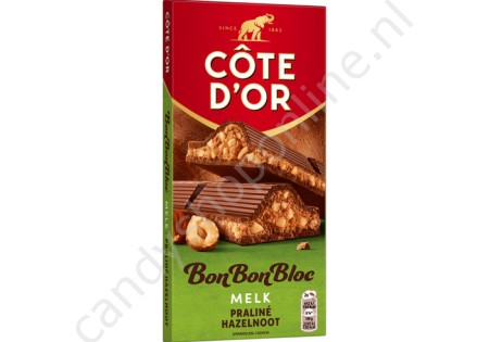 Côte d'Or BonBonBloc Melk Praliné Hazelnoot 200gr.