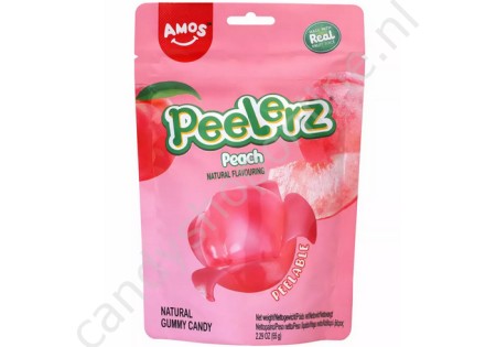 Amos Peelerz Gummy Peach 65g.