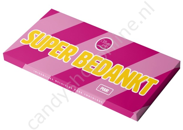 Wensreep Voor Jou Super bedankt Puur 70gr.(Pure chocolade)