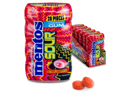 Mentos Gum Sour Strawberry 28pcs.