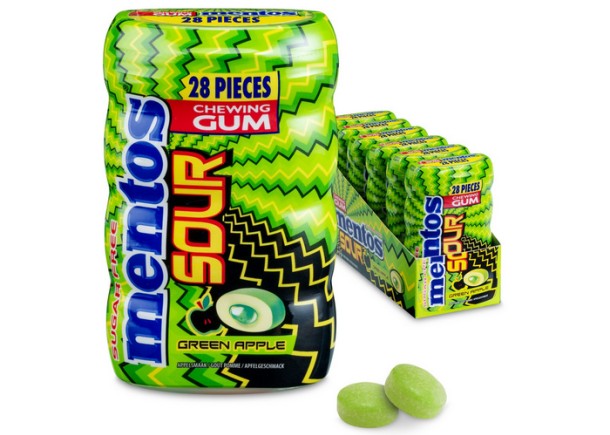 Mentos Gum Sour Green Apple 28pcs.