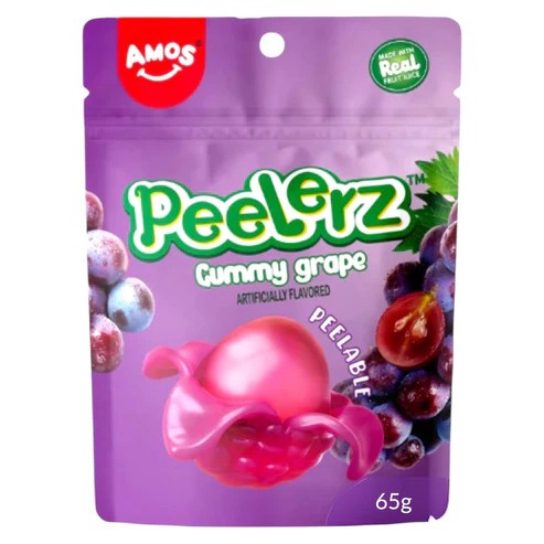 Amos Peelerz Gummy Grape 65g.