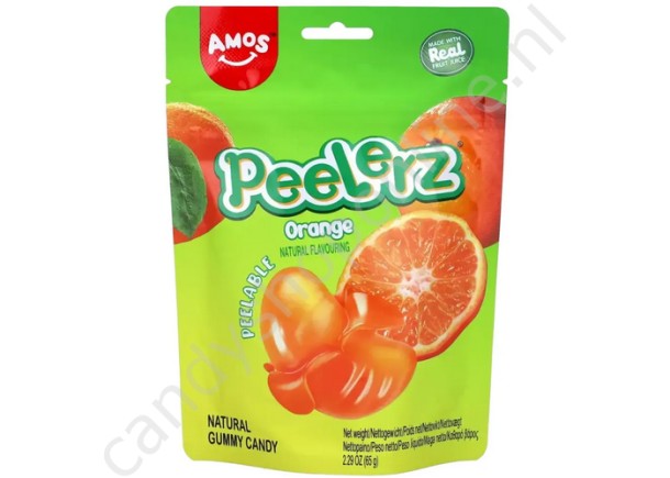 Amos Peelerz Gummy Orange 65g.