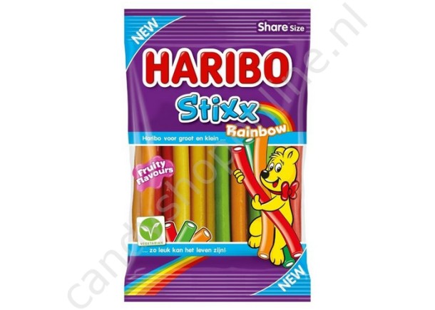 Haribo Stixx Rainbow fruity flavour 160gr.