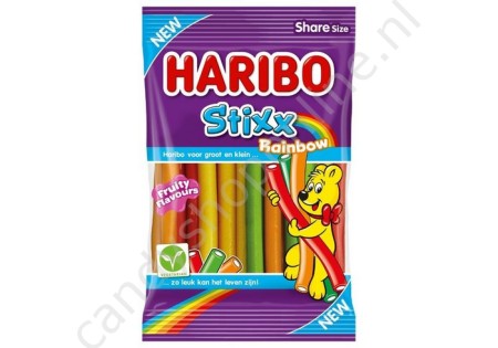 Haribo Stixx Rainbow fruity flavour 160gr.
