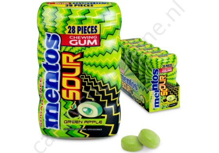 Mentos Gum Sour Green Apple 28pcs.