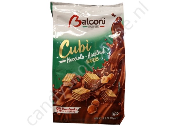 Balconi Cubi Hazelnut Wafers 250gr.