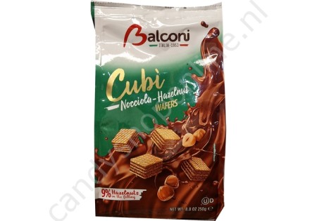 Balconi Cubi Hazelnut Wafers 250gr.