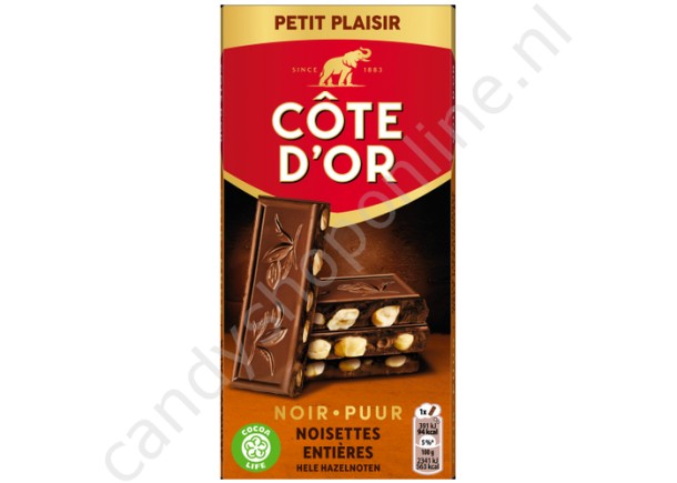 Côte d'Or Pure Chocolade met Hele Hazelnoten 100gr.