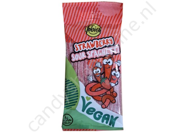 Tobies Sour Spaghetti Strawberry 150gr.