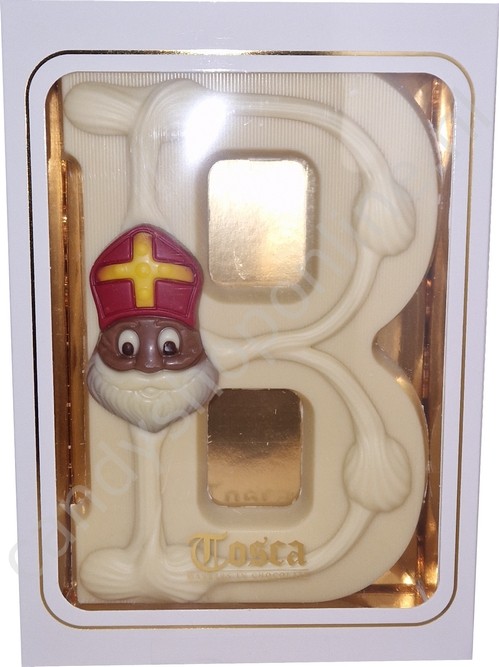 Tosca Luxe Chocoladeletter B Wit