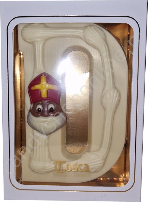 Tosca Luxe Chocoladeletter D Wit