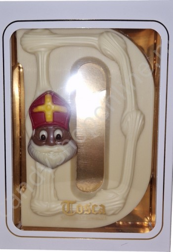 Tosca Luxe Chocoladeletter D Wit