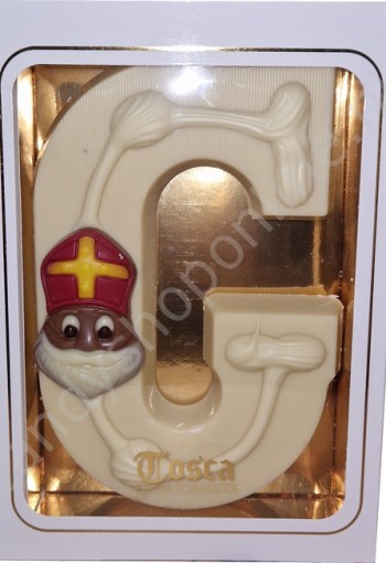 Tosca Luxe Chocoladeletter G Wit