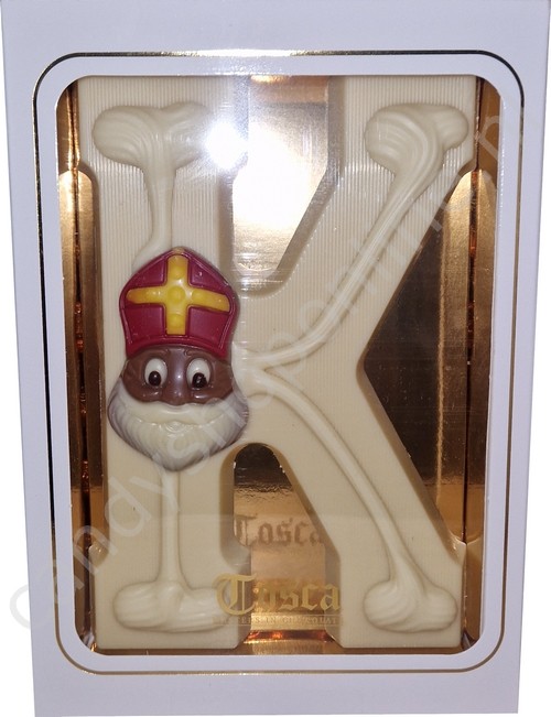Tosca Luxe Chocoladeletter K Wit